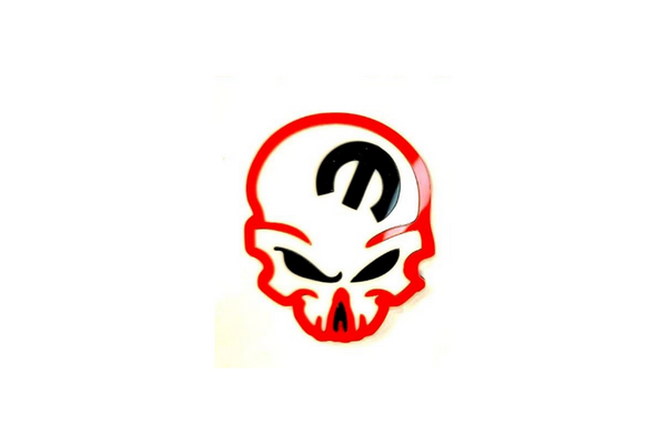 Jeep tailgate trunk rear emblem with Mopar Skull logo (Type 4) - decoinfabric