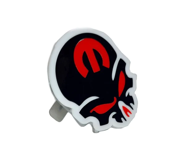 Dodge tailgate trunk rear emblem with Mopar Skull logo (type 2) Dodge emblems decoinfabric