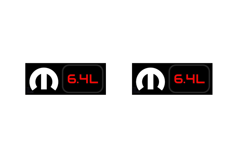 DODGE emblem for fenders with Mopar 6.4L logo - decoinfabric