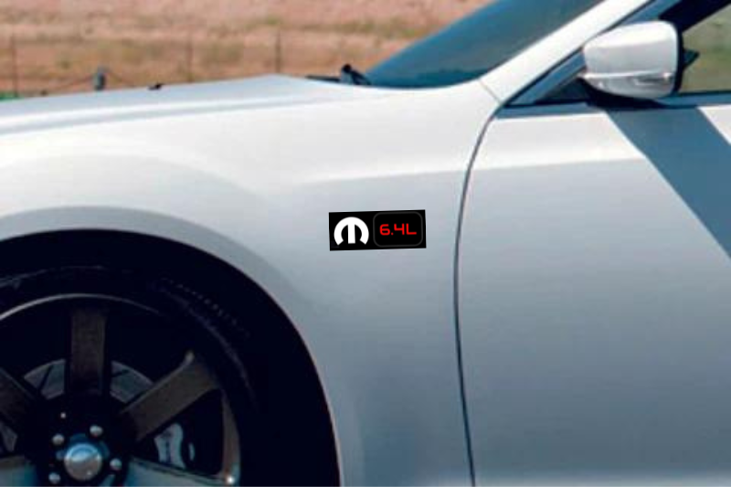 Dodge emblem for fenders with Mopar 6.4L logo Dodge emblems decoinfabric