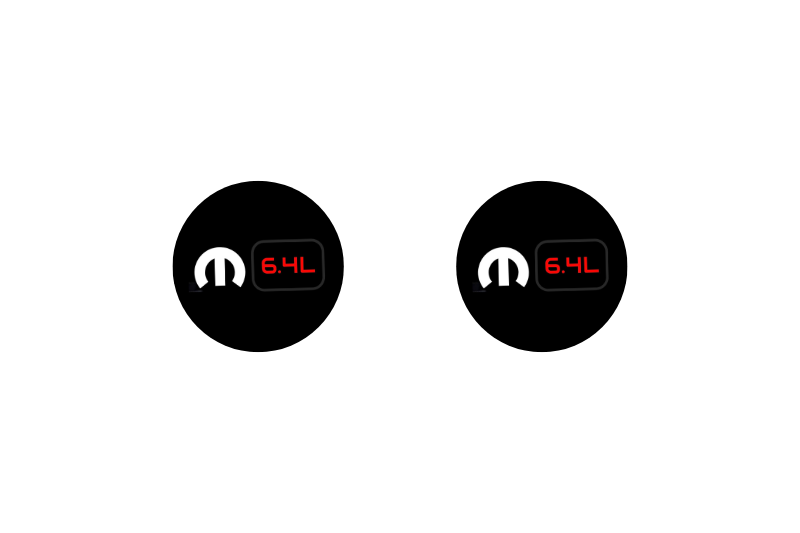 Dodge Emblem & Badges set with Mopar 6.4L logo (Type 2) Dodge emblems decoinfabric