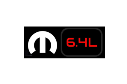 Dodge Radiator grille emblem with Mopar 6.4L logo Dodge emblems decoinfabric