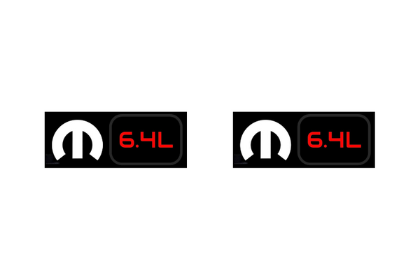 DODGE emblem for fenders with Mopar 6.4L logo - decoinfabric
