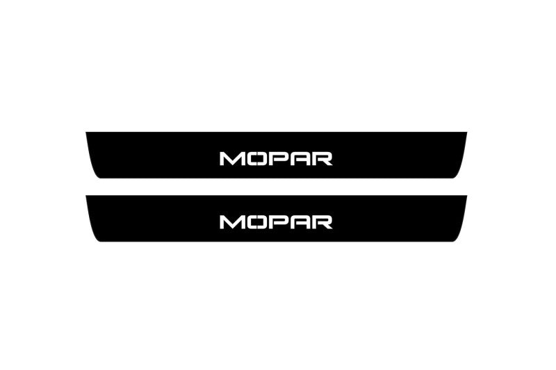 Dodge Durango III 2011+ Led Door Sill Pro With Logo Mopar (Premium Painting) Dodge Led Door Sills PRO opdesign