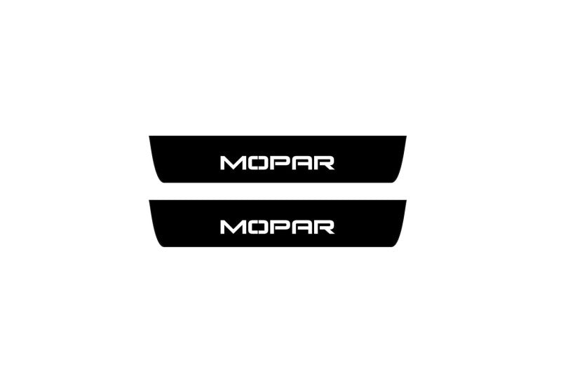 Dodge Durango III 2011+ Led Door Sill Pro With Logo Mopar (Premium Painting) Dodge Led Door Sills PRO opdesign