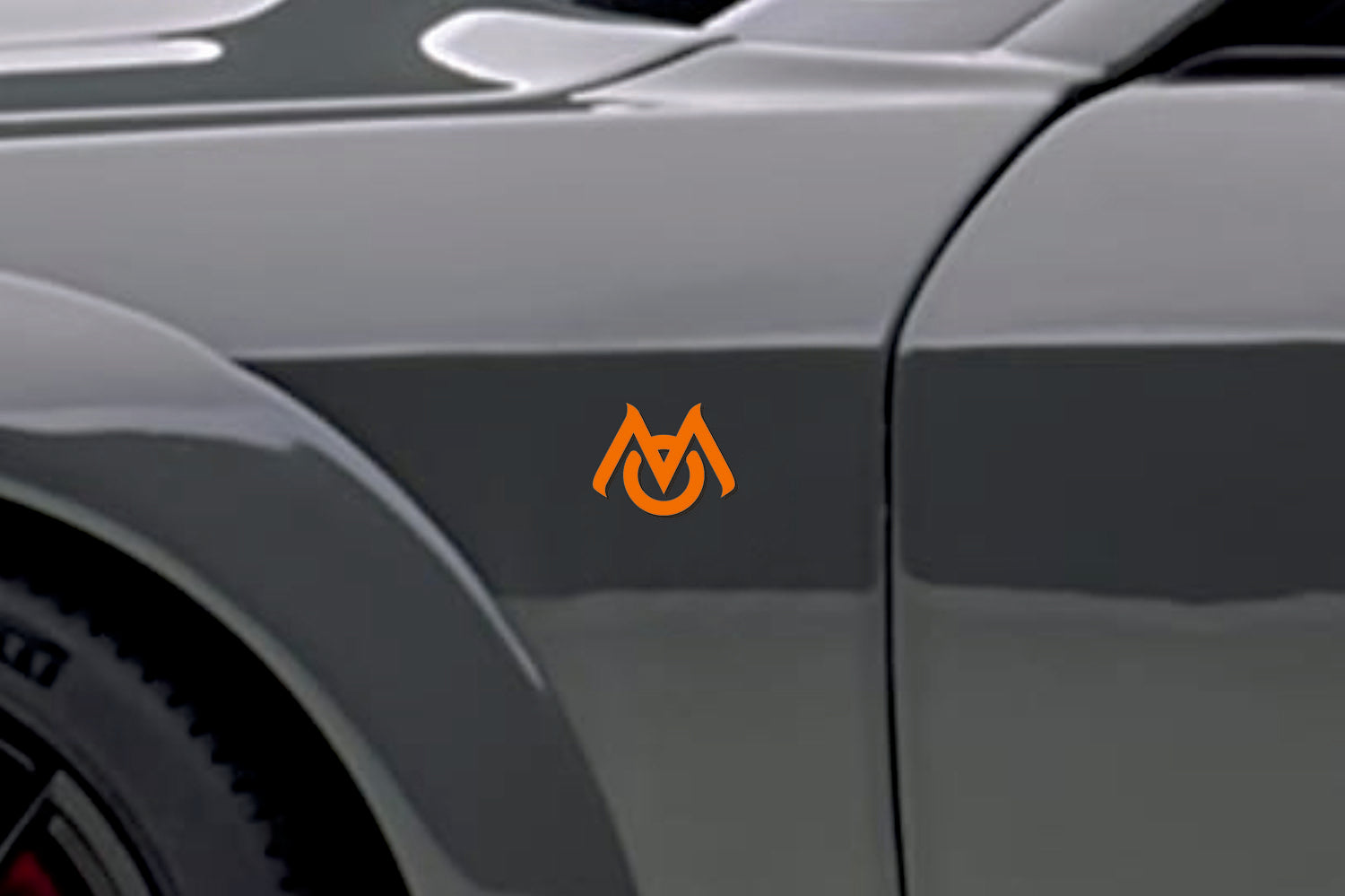 Chrysler emblem for fenders with Mopar logo (Type Mono) (type 2) Chrysler emblems decoinfabric