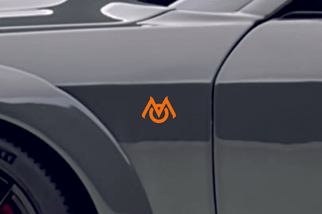 Chrysler emblem for fenders with Mopar logo (Type Mono) (type 2) Chrysler emblems decoinfabric
