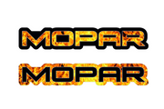 Jeep Emblem & Badge Set - Grille and Tailgate Mopar Fire logo Jeep emblems decoinfabric