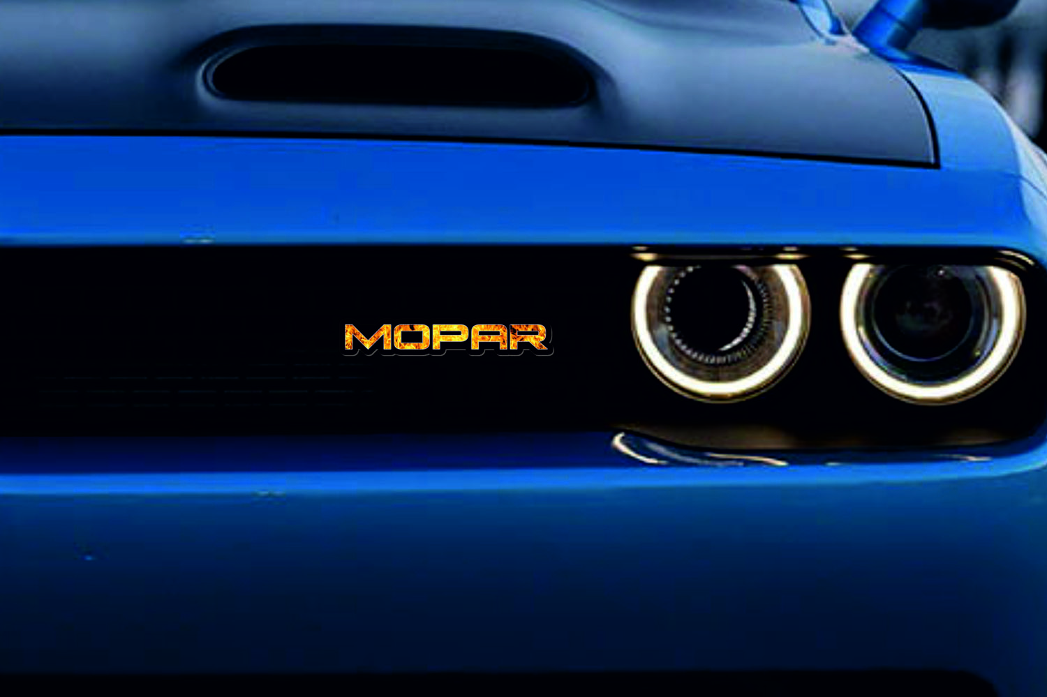 DODGE Radiator grille emblem with Mopar Fire logo