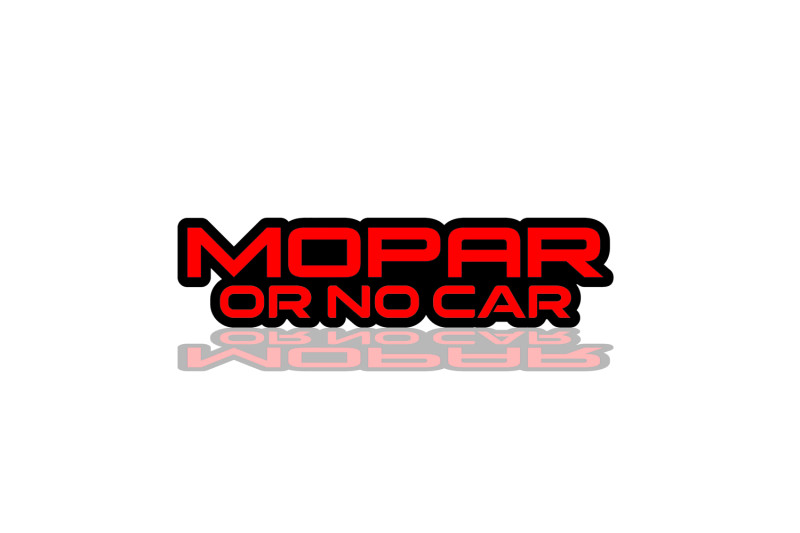 Chrysler tailgate trunk rear emblem with Mopar or No Car logo Chrysler emblems decoinfabric BLACK RED