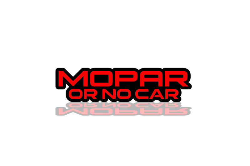 Jeep tailgate trunk rear emblem with Mopar or No Car logo Chrysler emblems decoinfabric BLACK RED