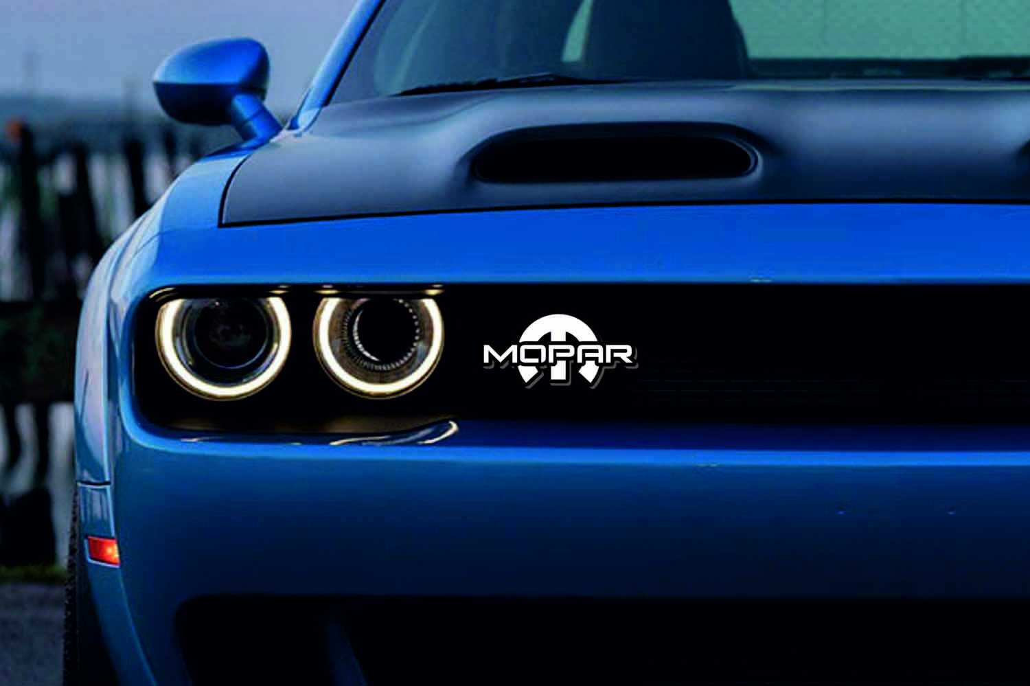 Dodge Emblem & Badge Set - Grille and Tailgate Mopar logo (Type 22) Dodge emblems decoinfabric WHITE