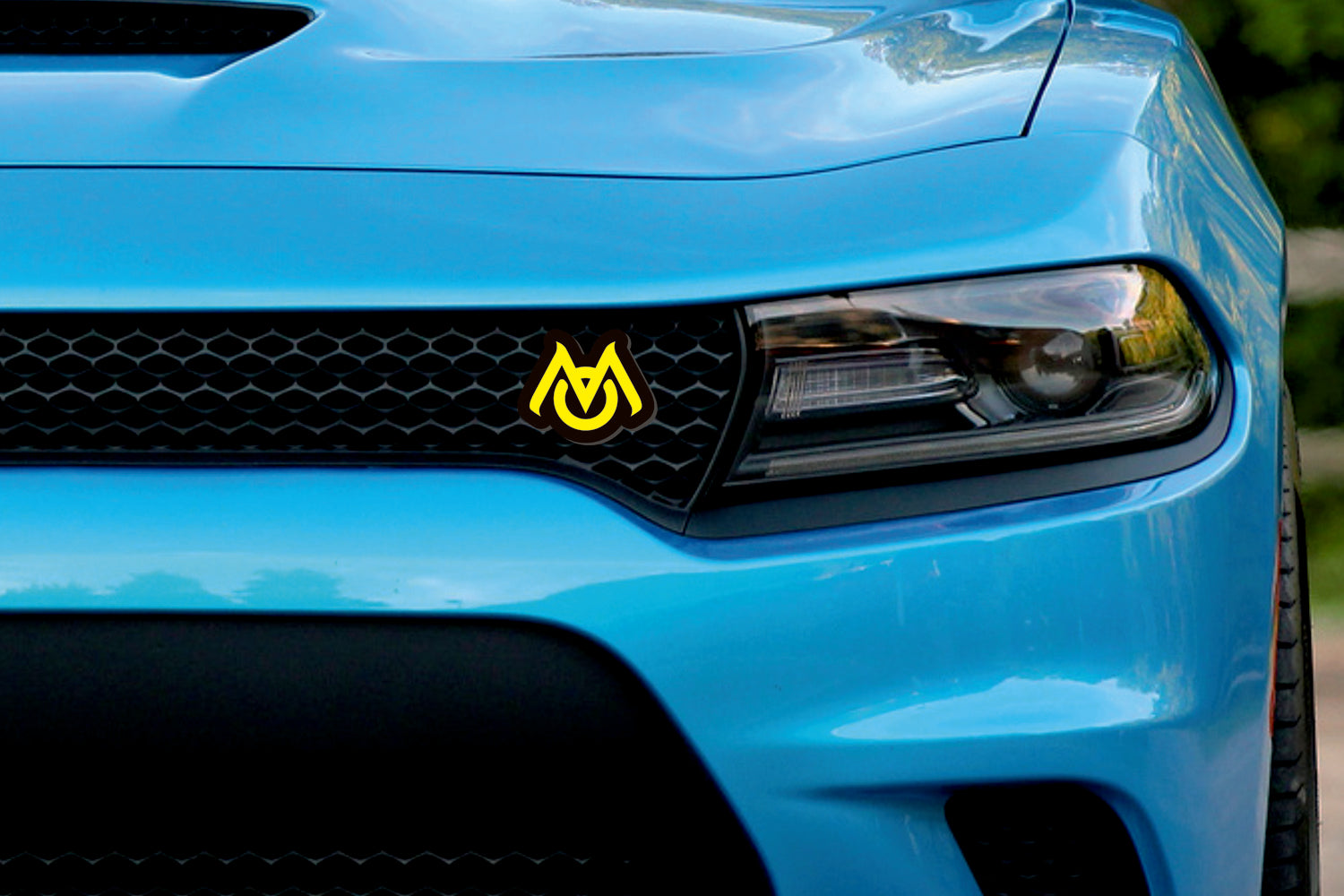 Dodge Illuminated LED Radiator Grille Emblems and Badges with Mopar (type 3) logo Dodge Led emblems decoinfabric