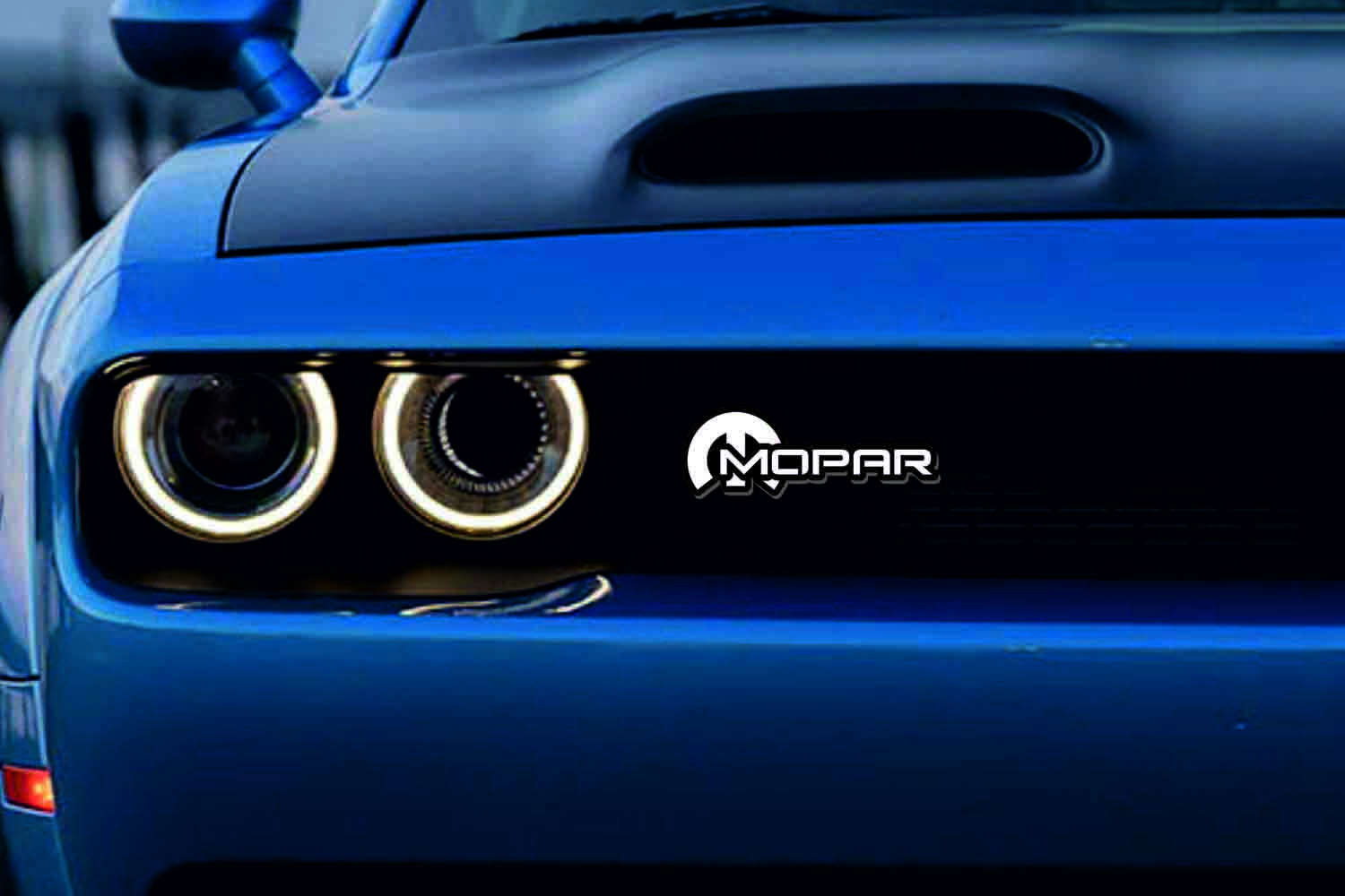 Dodge Emblem & Badge Set - Grille and Tailgate Mopar logo (Type 23) Dodge emblems decoinfabric WHITE