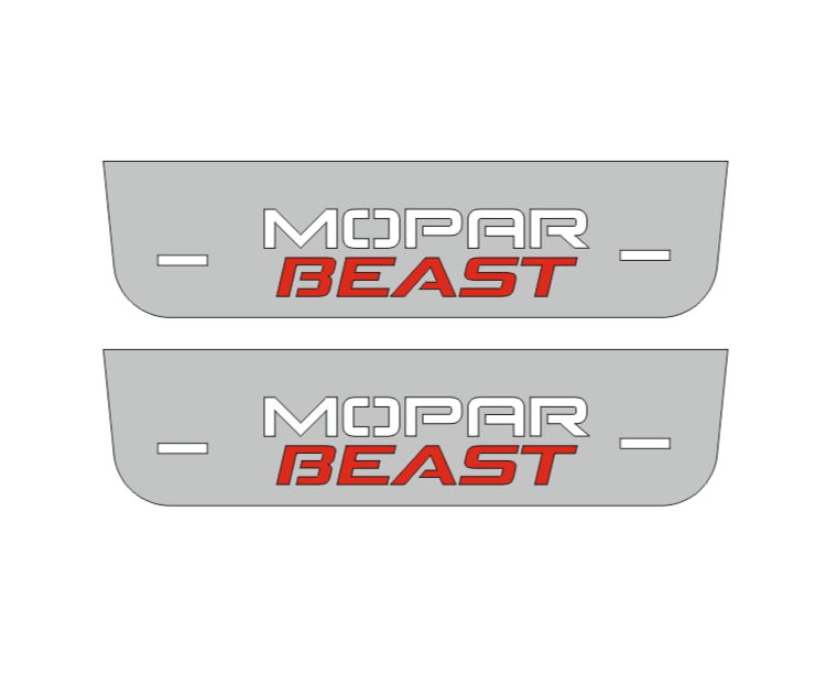 Dodge Charger 2011+ Door Sill Led Plate With MOPAR BEAST Logo (Type 2) - decoinfabric