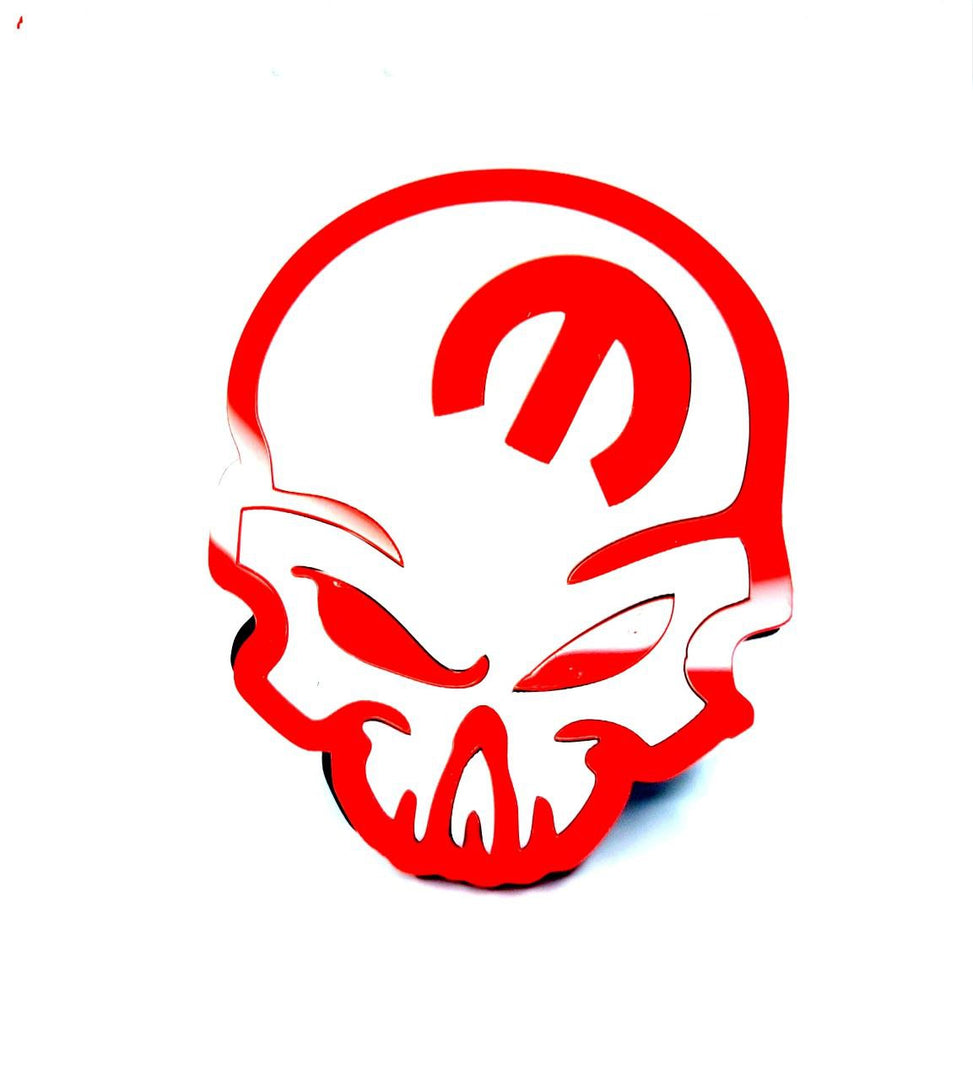 Chrysler Radiator grille emblem with Mopar Skull logo (Type 2) Chrysler emblems decoinfabric