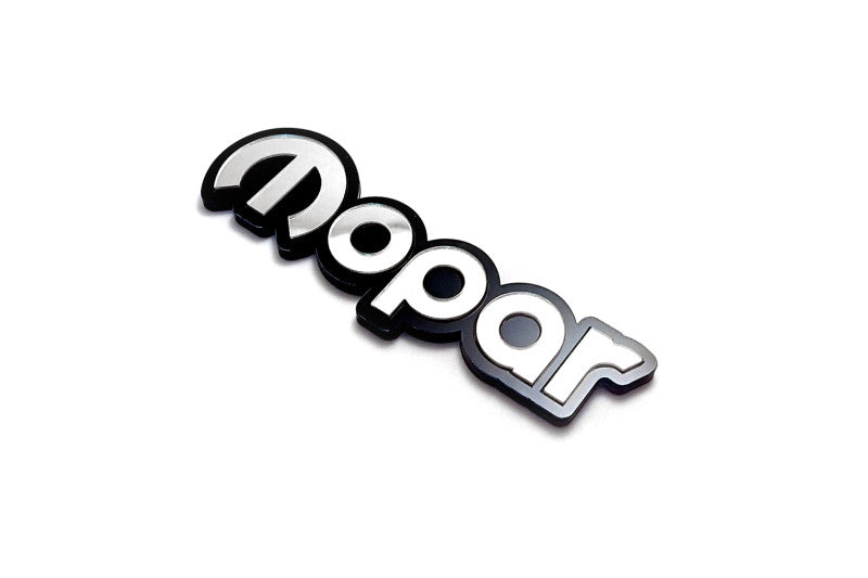 Chrysler Emblem & Badges set with Mopar logo (Type 2) Chrysler emblems decoinfabric BLACK WHITE