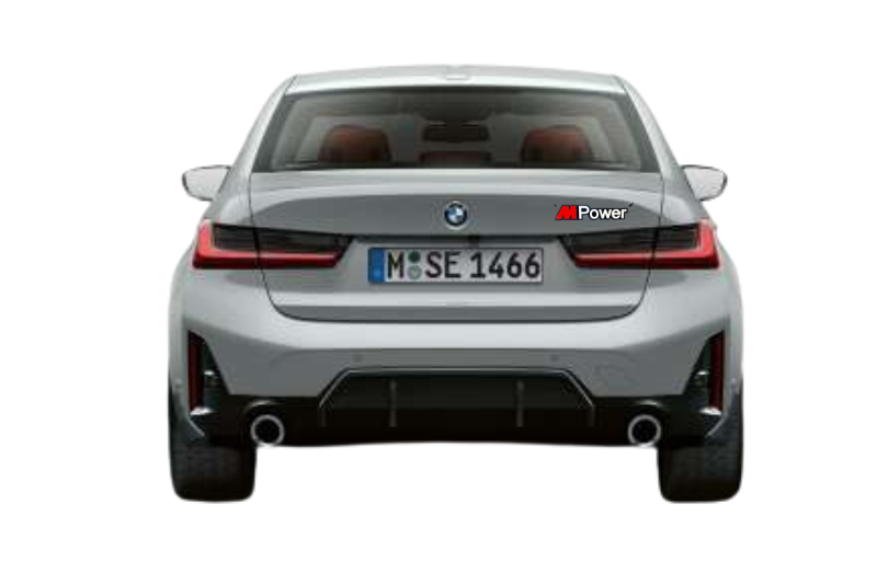 BMW Emblem & Badge Set - Grille and Tailgate M Power logo (Type 2) BMW emblems decoinfabric