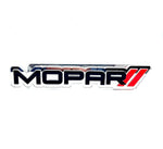 Load image into Gallery viewer, DODGE Radiator grille emblem with Mopar + Dodge logo — Silver Mirror, Black