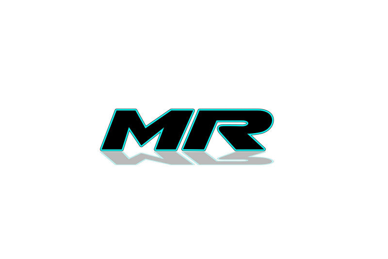 Mitsubishi tailgate trunk rear 3D emblem with MR logo (type MIXT) Mitsubishi emblems decoinfabric