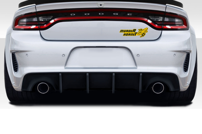 Dodge tailgate trunk rear emblem with murdeR horneT logo Dodge emblems decoinfabric