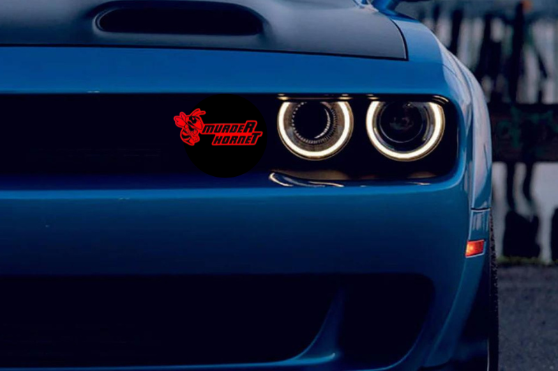 Dodge Emblem & Badge Set - Grille and Tailgate murdeR horneT logo (Type 2)