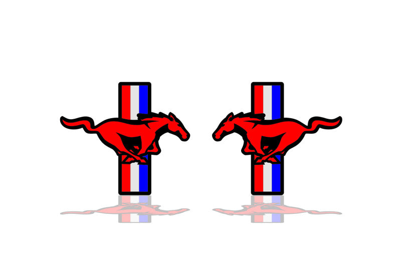 Ford Mustang Emblem & Badges set with Mustang Horse logo (Type 2) Ford emblems decoinfabric
