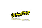 Ford Mustang Emblem & Badges set with Mustang logo Ford emblems decoinfabric BLACK YELLOW