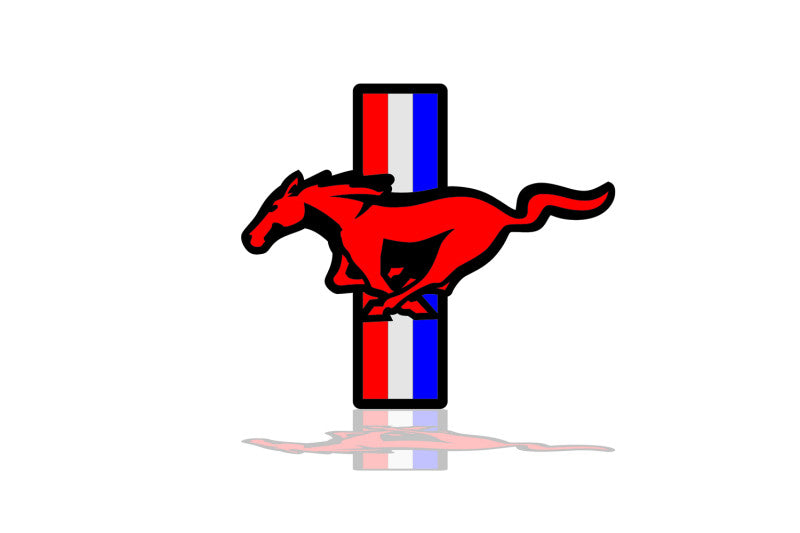 Ford Mustang tailgate trunk rear emblem with Mustang Horse logo (type 2) Ford emblems decoinfabric