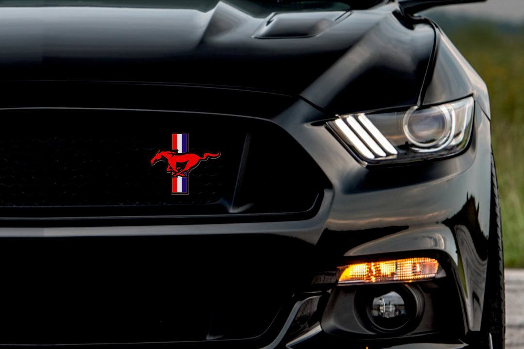Ford Mustang Emblem & Badges set with Mustang Horse logo (Type 2) Ford emblems decoinfabric