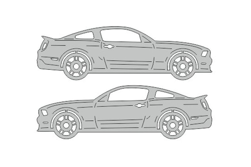 Ford Mustang V (2005-2015) Floor Mat Emblem Set – Stainless Steel Badges Car Mats Badges Decoin