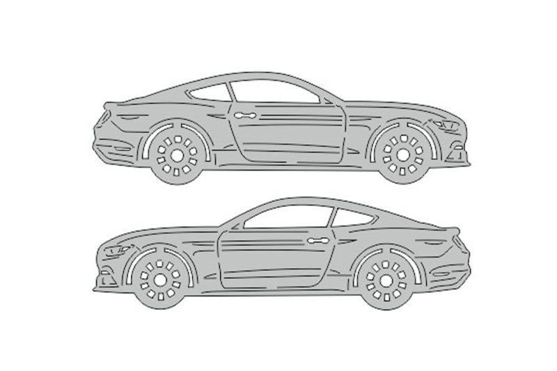 Ford Mustang VI (2015-2023) Floor Mat Emblem Set – Stainless Steel Badges Car Mats Badges Decoin