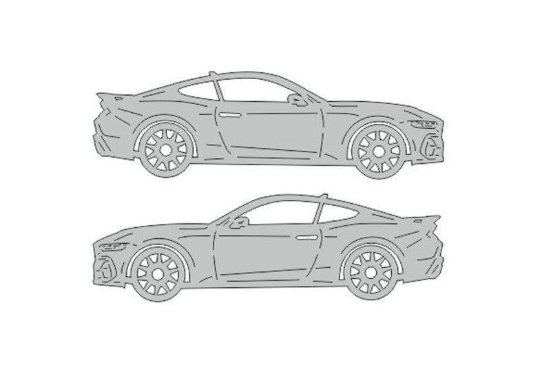 Ford Mustang VII (2023+) Floor Mat Emblem Set – Stainless Steel Badges Car Mats Badges Decoin