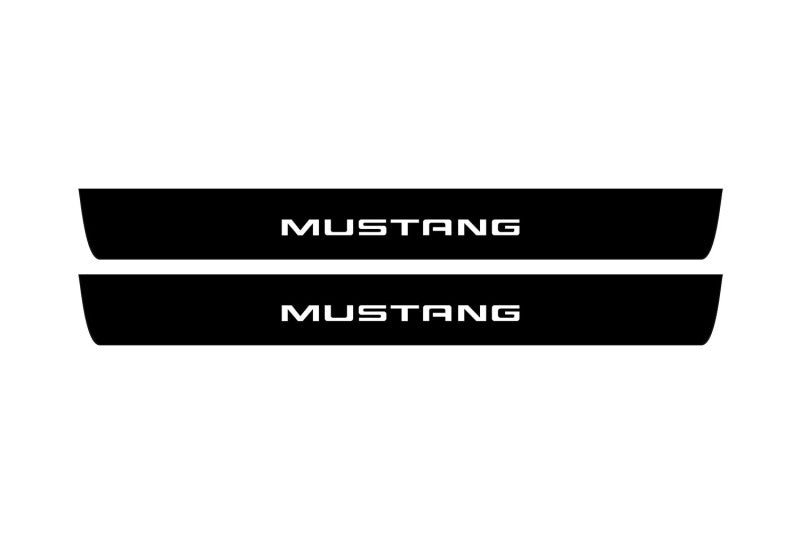 Ford Mustang VI 2015-2023 Car Door Sill With Logo Mustang (Premium Painting)