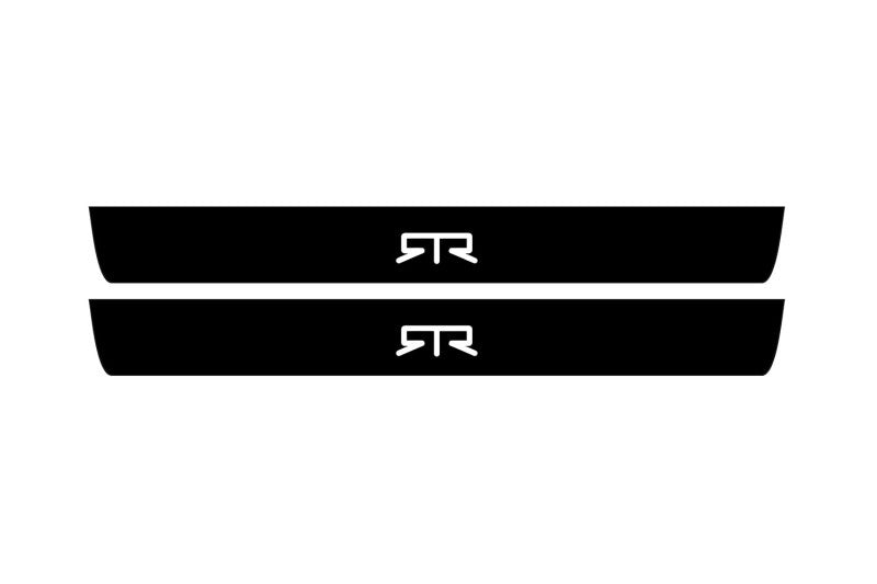 Ford Mustang VI 2015-2023 Led Door Sill Pro With Logo RTR (Premium Painting) Ford Led Door Sills PRO opdesign