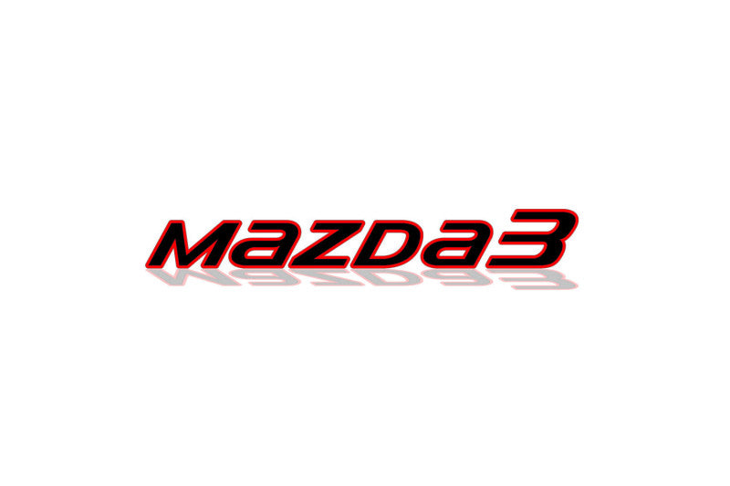 Mazda 3 III 2013-2019 tailgate trunk rear 3D emblem with Mazda 3 logo (type MIXT) Mazda emblems decoinfabric