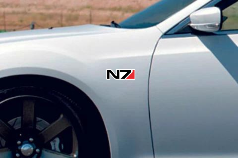 Mass Effect emblem badge for fenders with N7 logo - decoinfabric