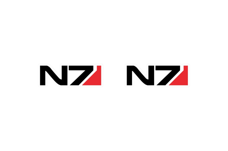 Mass Effect emblem badge for fenders with N7 logo Custom design emblems decoinfabric