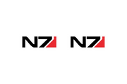 Mass Effect emblem badge for fenders with N7 logo Custom design emblems decoinfabric