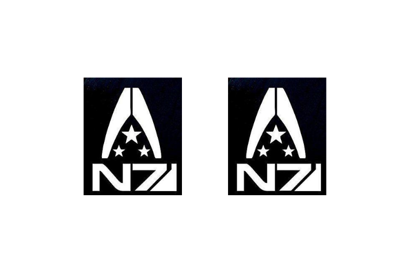 Mass Effect emblem badge for fenders with Systems Alliance logo Custom design emblems decoinfabric