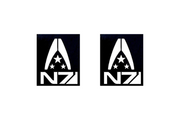 Mass Effect emblem badge for fenders with Systems Alliance logo Custom design emblems decoinfabric