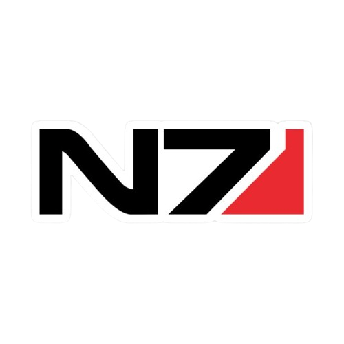 Mass Effect RENEGADE tailgate trunk rear emblem with N7 logo Custom Rear Emblem decoinfabric