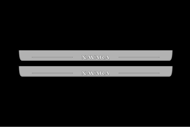 Nissan Navara III 2014+ LED Door Sills With Logo Navara Nissan Led Door Sills opdesign