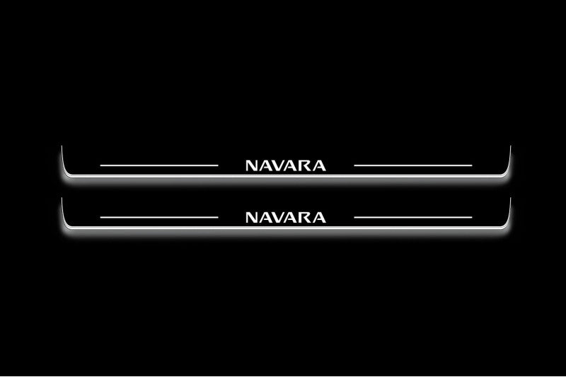 Nissan Navara III 2014+ LED Door Sills With Logo Navara