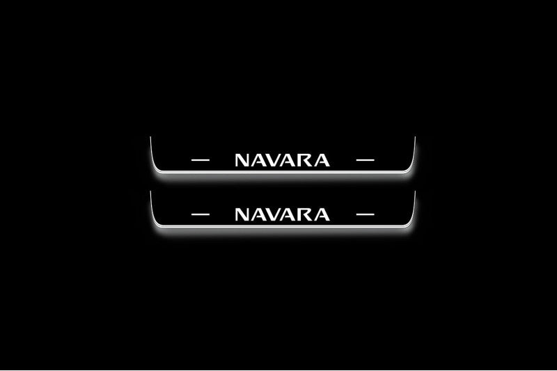 Nissan Navara III 2014+ LED Door Sills With Logo Navara