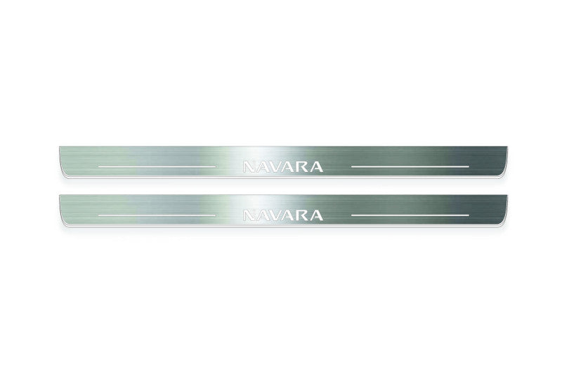 Nissan Navara III 2014+ LED Door Sills With Logo Navara
