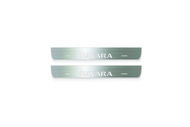Nissan Navara III 2014+ LED Door Sills With Logo Navara