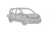 Car Keychain for Nissan Note I 2005-2012 (type STEEL) Keychains opdesign