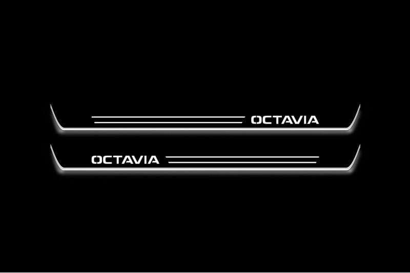Skoda Octavia IV (A8) 2020+ Car Light Sill With Logo Octavia (type 2)
