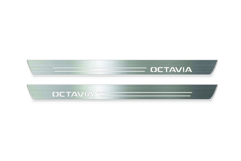 Skoda Octavia IV (A8) 2020+ Car Light Sill With Logo Octavia (type 2)